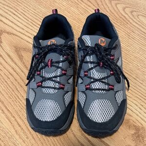 Merrell Kids' Gray and Black Sneakers with Red Accents